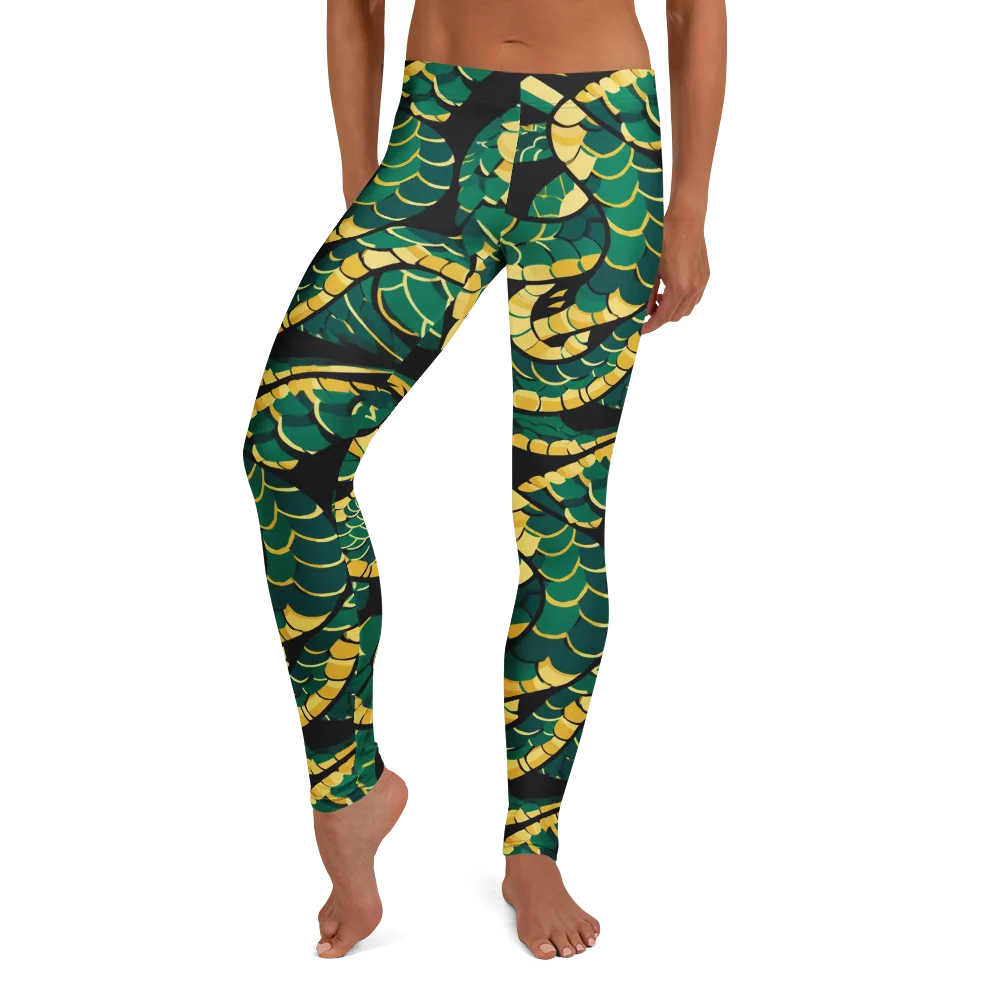 Jungle Ouroboros on Leggings — Front