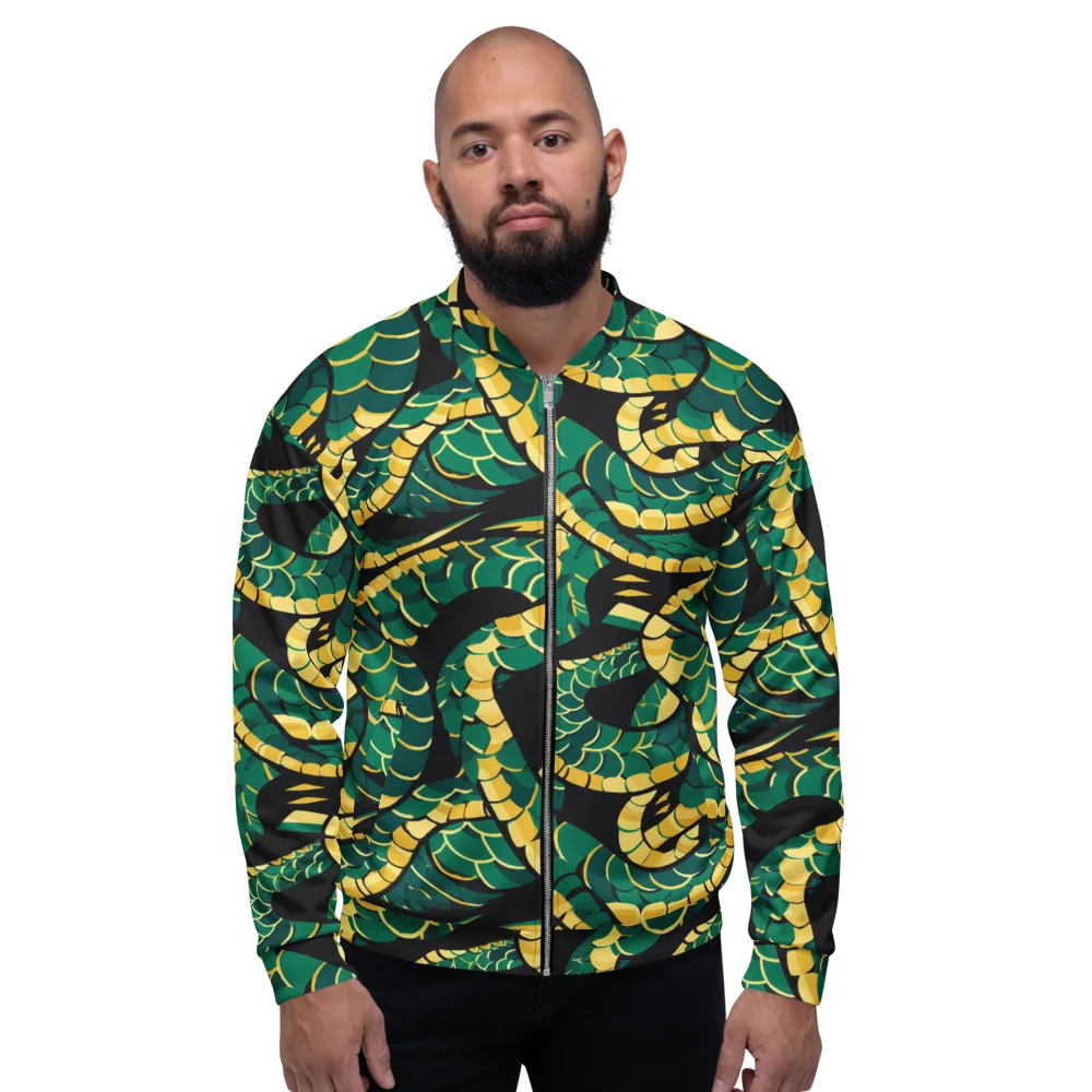 Jungle Ouroboros on Bomber Jacket — Front