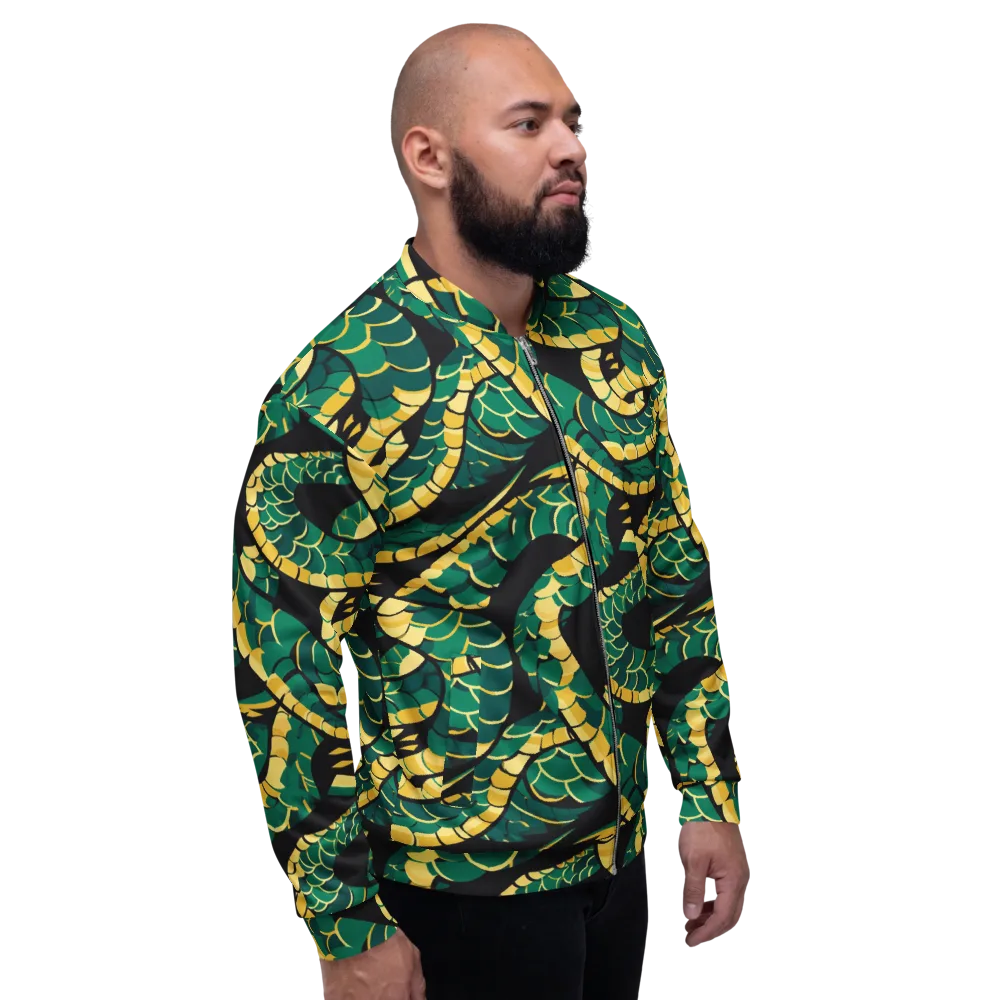 Jungle Ouroboros on Bomber Jacket — Right
