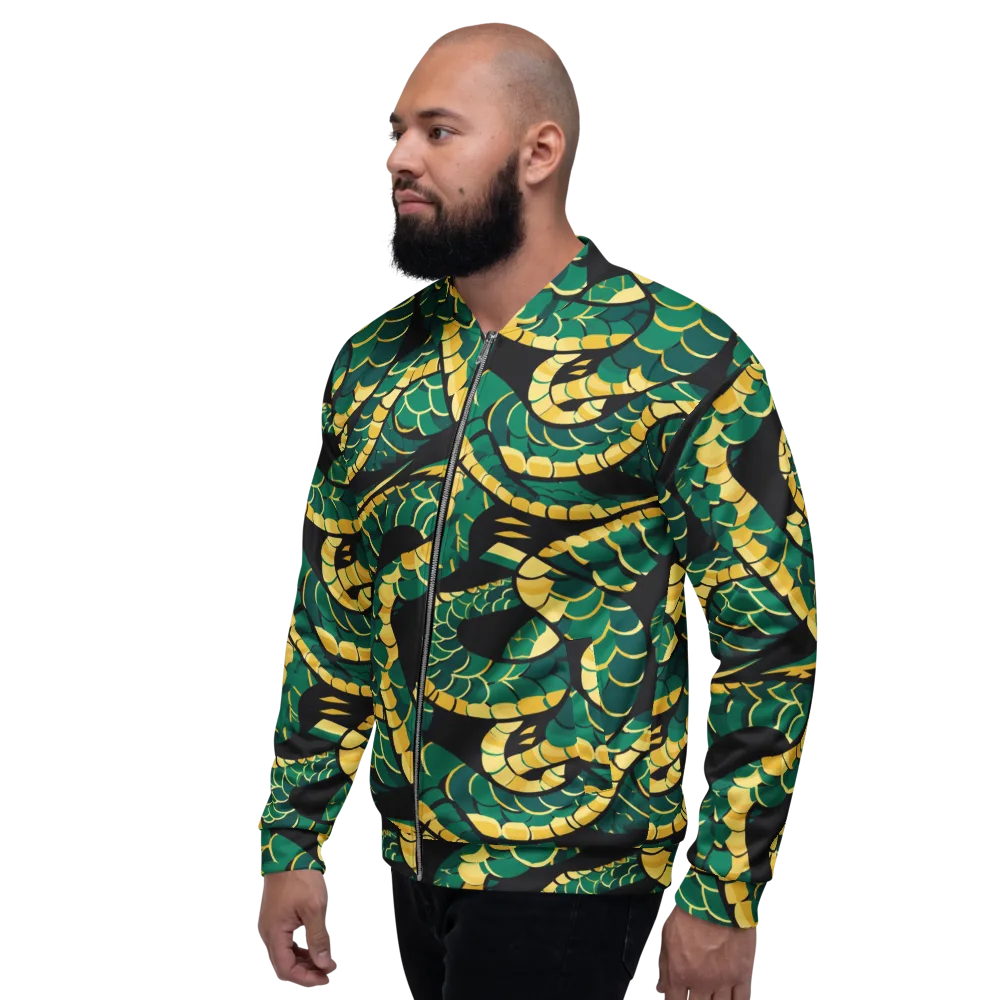 Jungle Ouroboros on Bomber Jacket — Left
