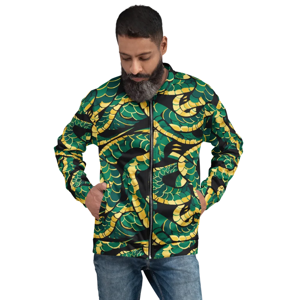 Jungle Ouroboros on Bomber Jacket — Front