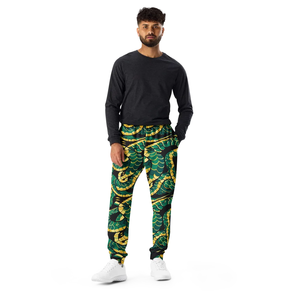Jungle Ouroboros on Men's Joggers — Front