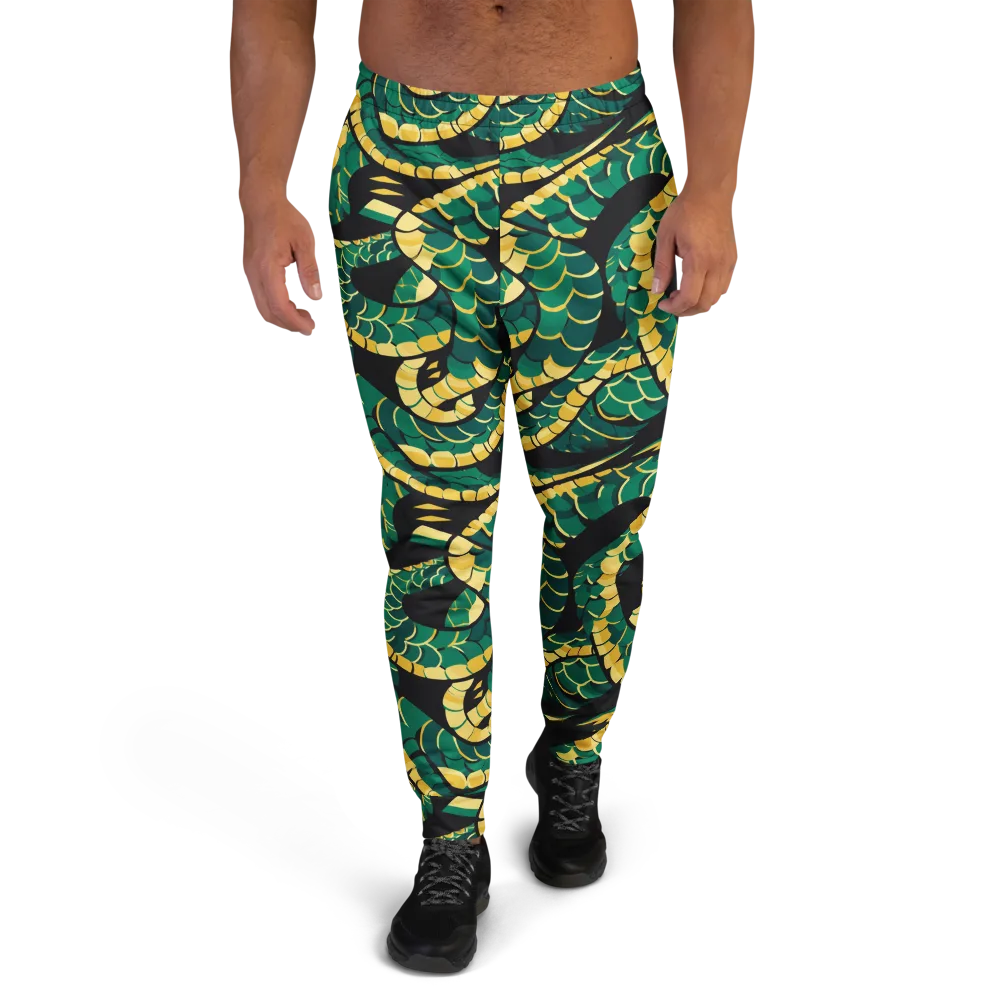 Jungle Ouroboros on Men's Joggers — Front