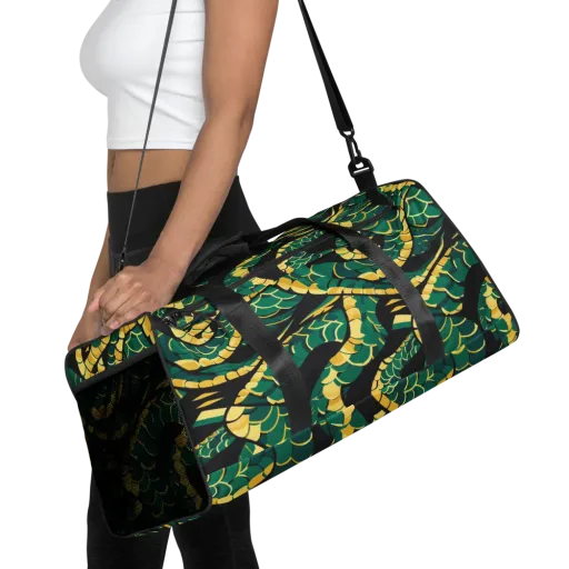 Jungle Ouroboros on a Duffle Bag