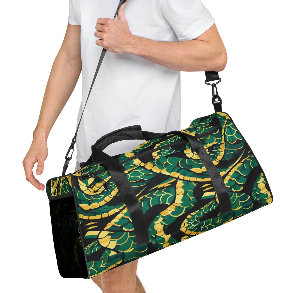 Jungle Ouroboros on Duffle Bag — Right Front