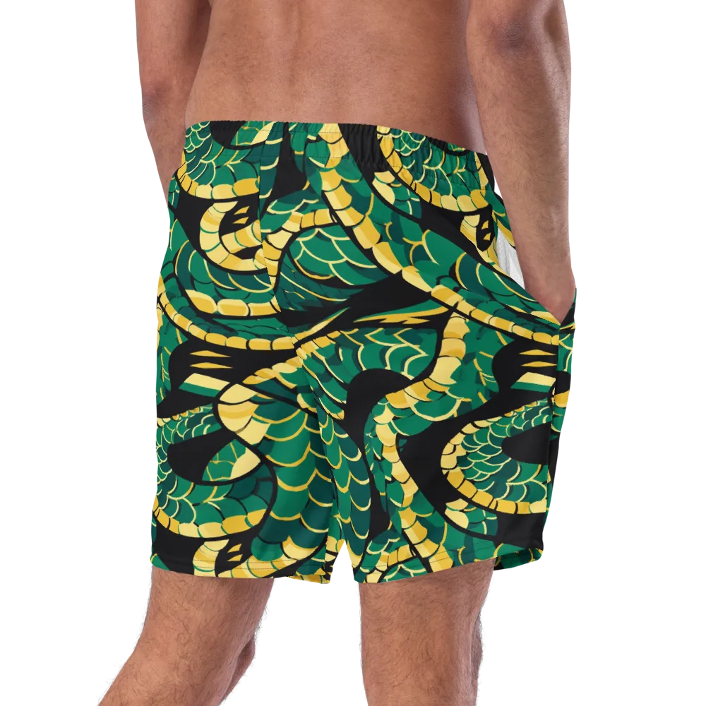Jungle Ouroboros on Swim Trunks — Right Back