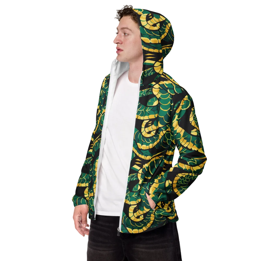 Jungle Ouroboros on Men's Windbreaker — Left Front