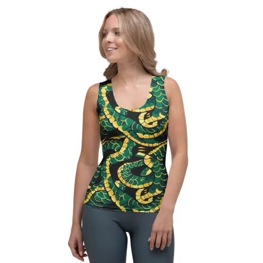 Jungle Ouroboros on a Women's Tank Top
