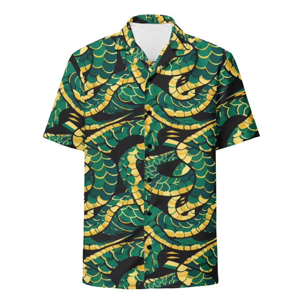 Jungle Ouroboros on Button Shirt — Front