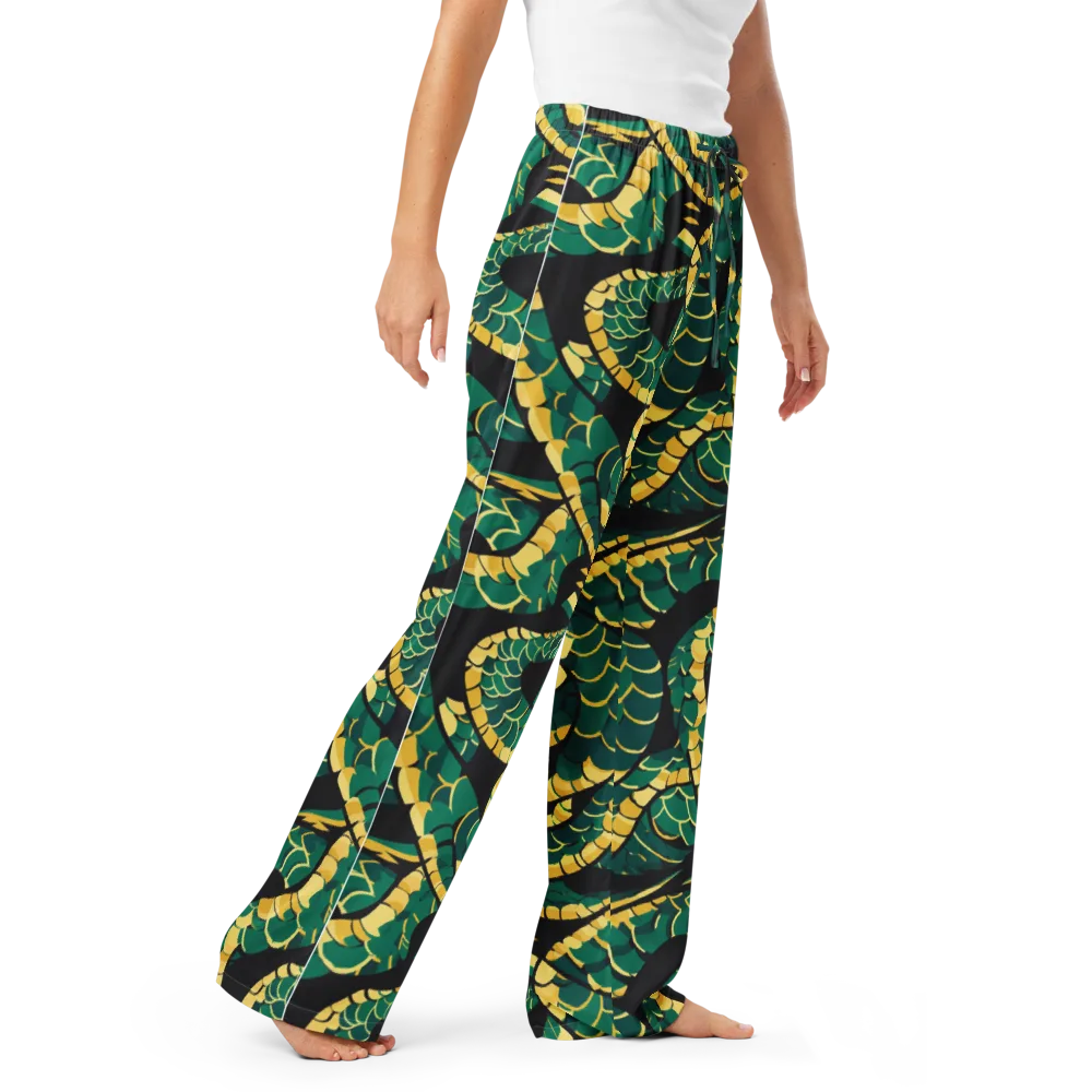 Jungle Ouroboros on Women's Pajama Pants — Right Front