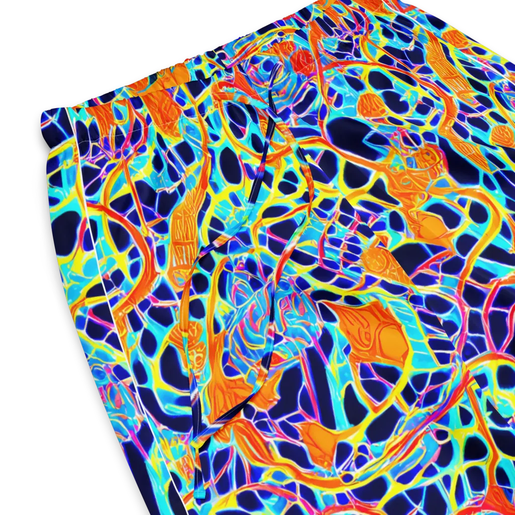 Neon Coral Circuit on Women's Pajama Pants — Product details