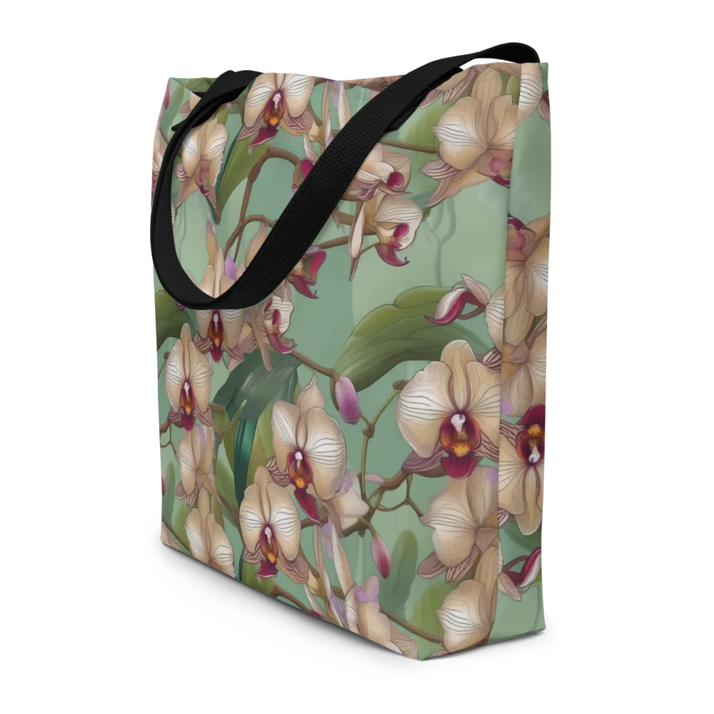 Mosslight Orchids on Large Tote Bag W/ Pocket — Front