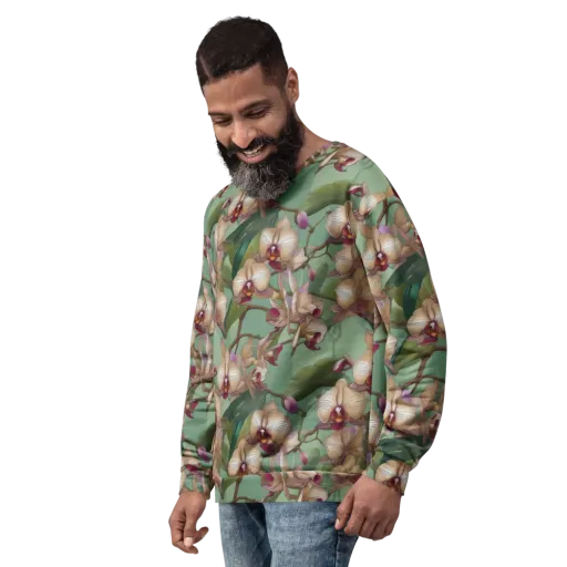 Mosslight Orchids on a Sweatshirt