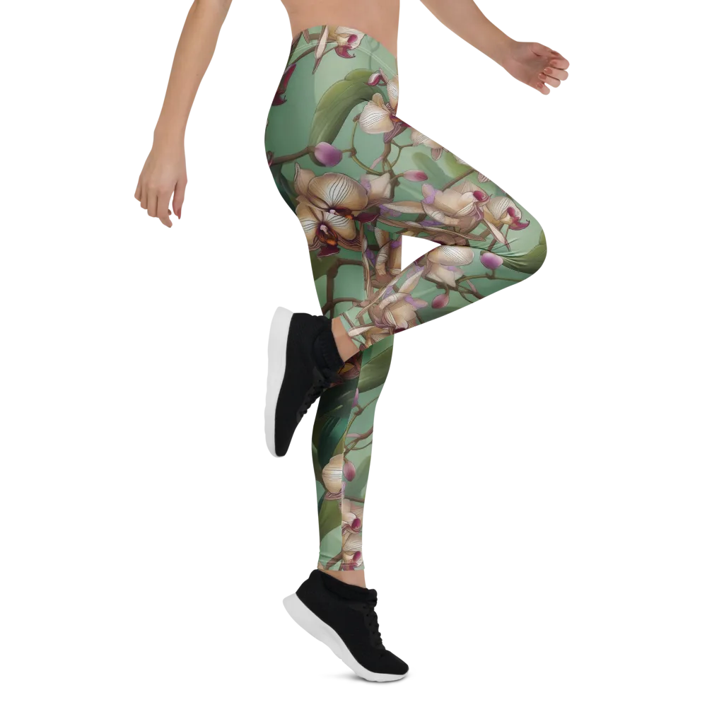 Mosslight Orchids on Leggings — Right