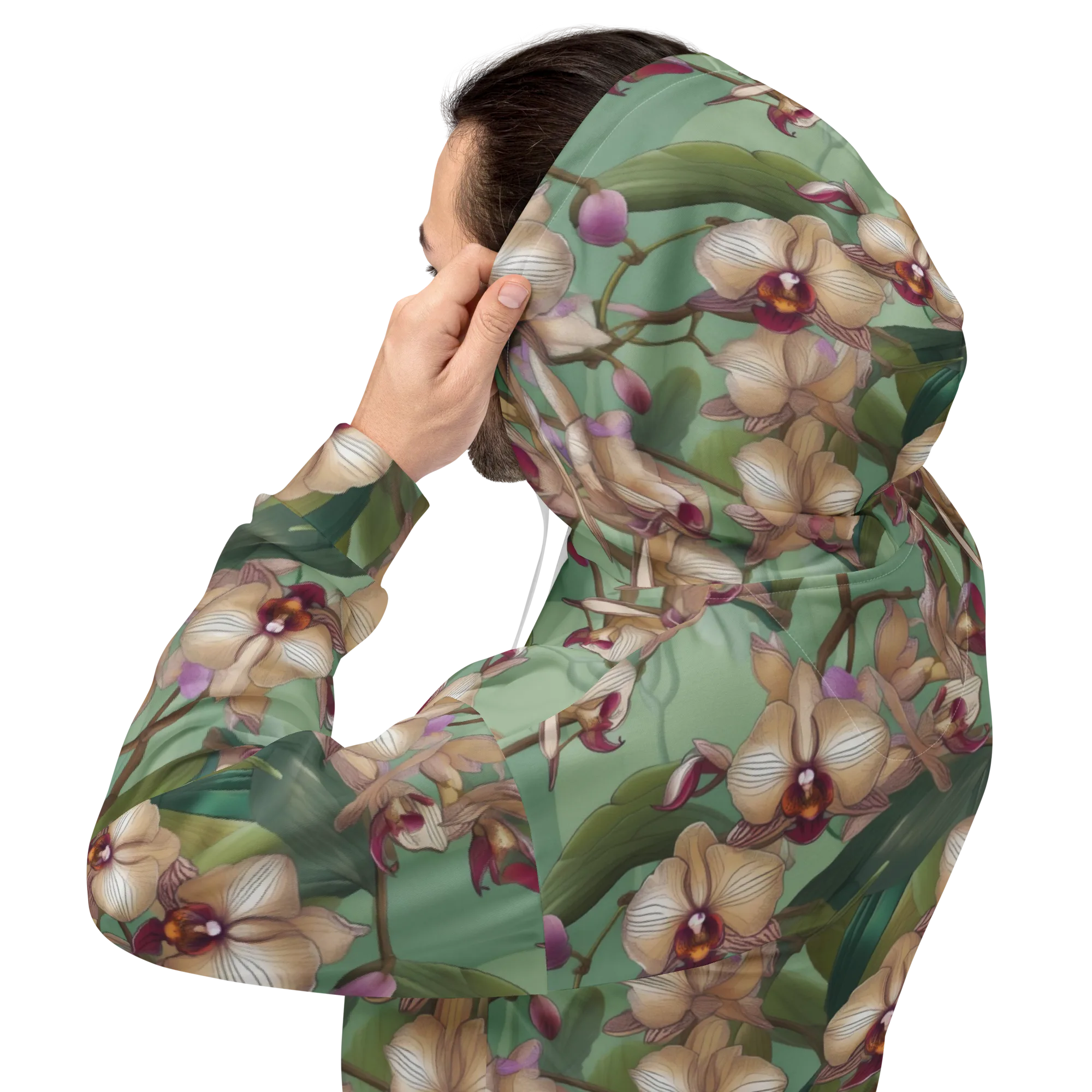 Mosslight Orchids on Hoodie — Back
