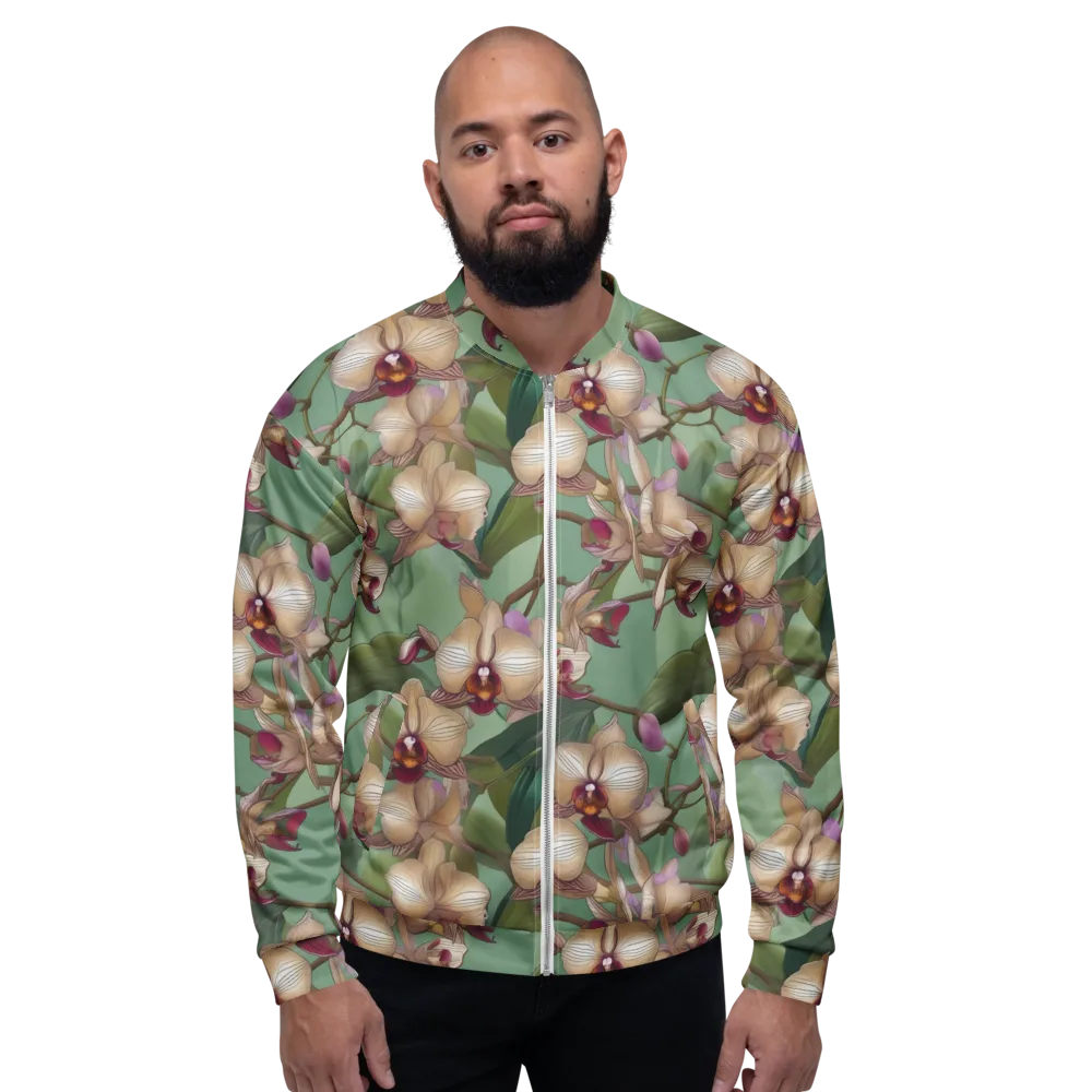 Mosslight Orchids on Bomber Jacket — Front