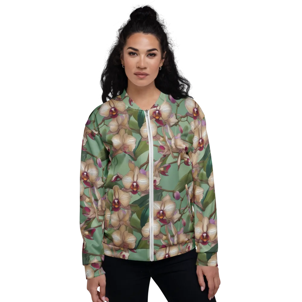 Mosslight Orchids on Bomber Jacket — Front