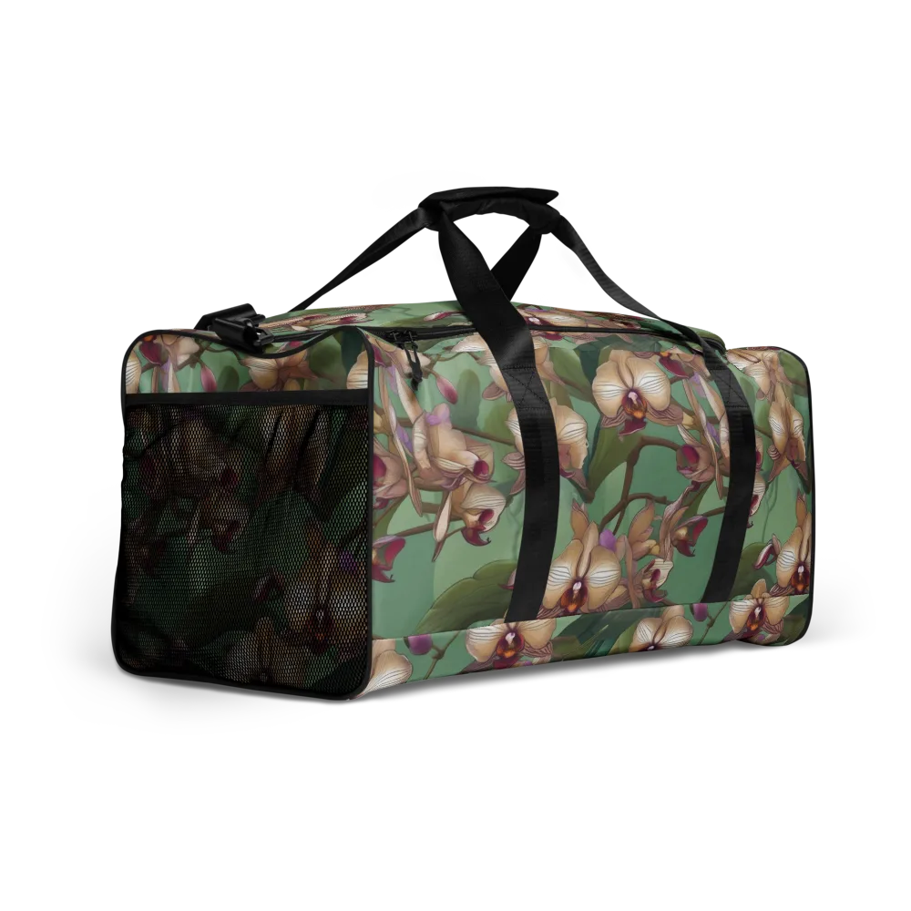 Mosslight Orchids on Duffle Bag — Right Front