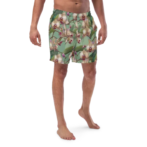 Mosslight Orchids on a Swim Trunks