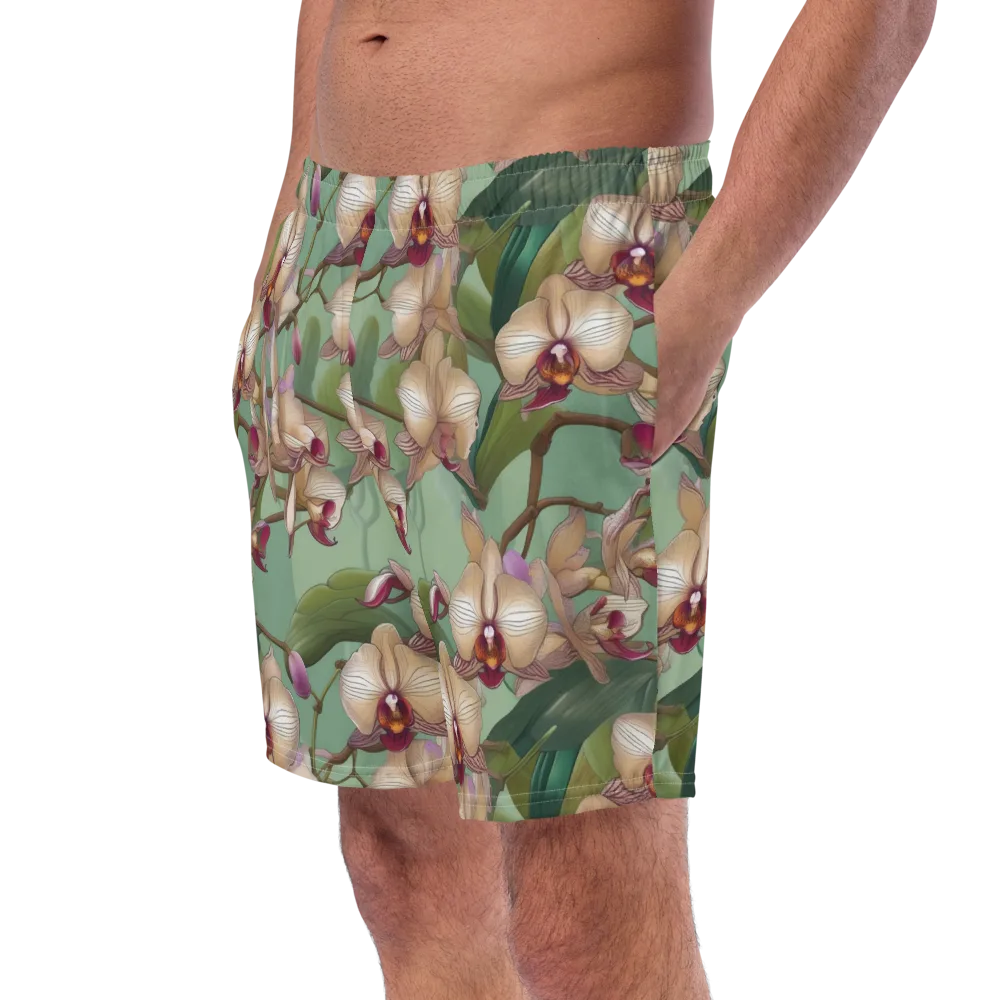 Mosslight Orchids on Swim Trunks — Left Front