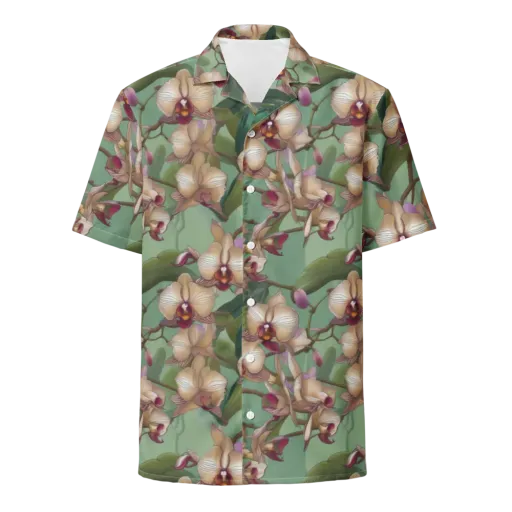 Mosslight Orchids on a Button Shirt