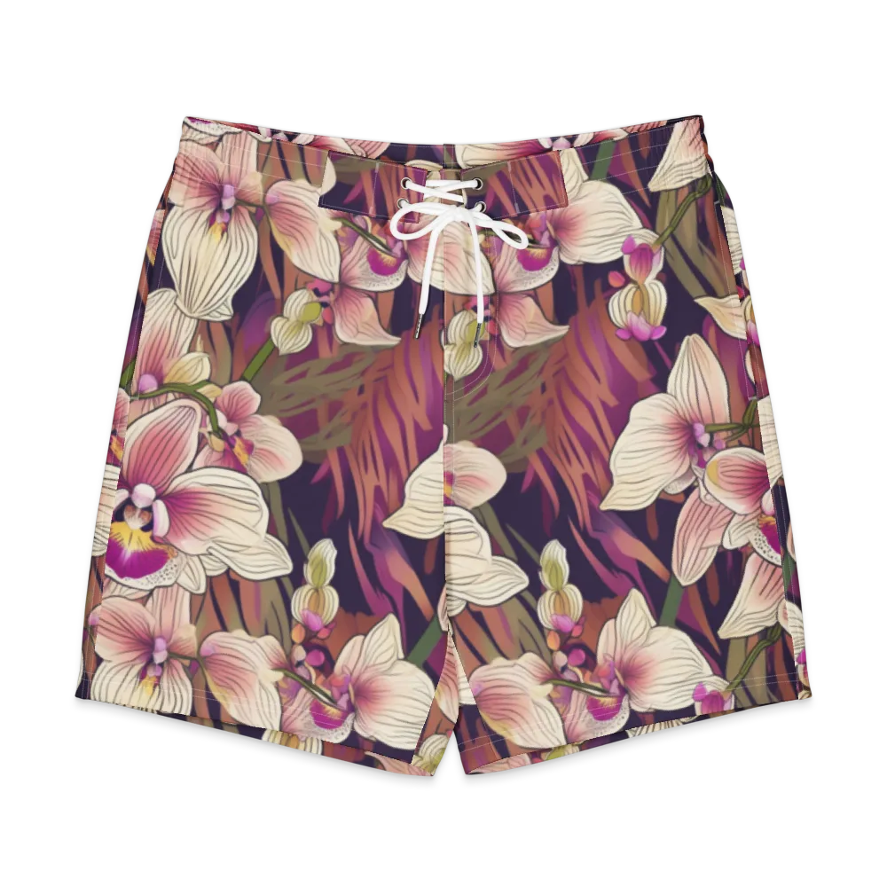 Midnight Orchid on Men's Board Shorts — Front