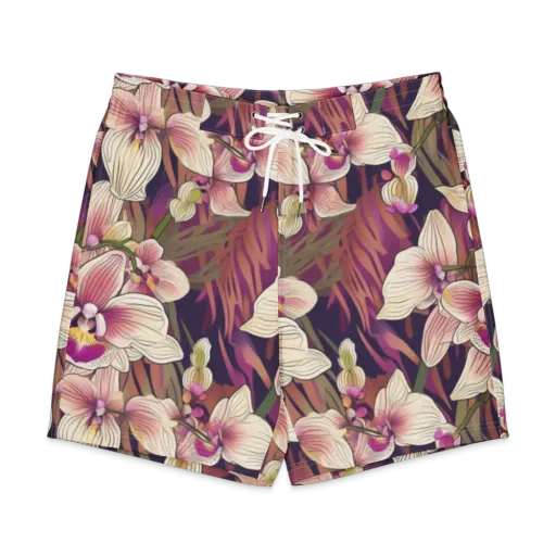 Midnight Orchid on a Men's Board Shorts