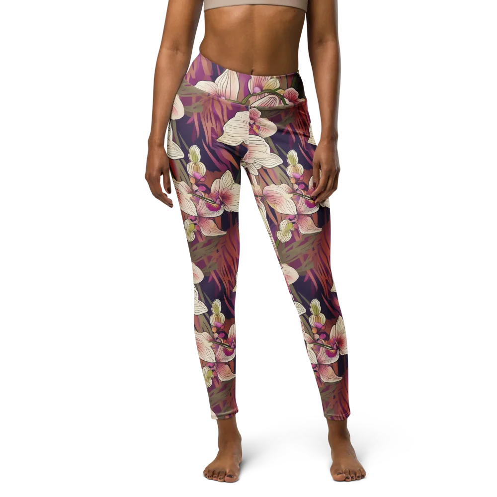 Midnight Orchid on Yoga Leggings — Front