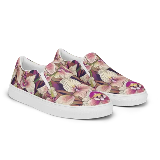 Midnight Orchid on a Men's Slip-On Canvas Shoes
