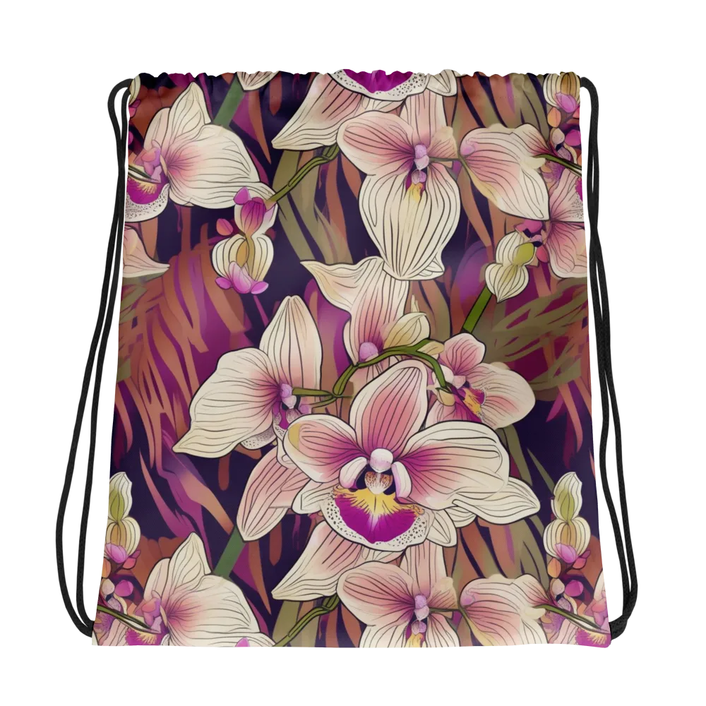Midnight Orchid on Drawstring Bag — Photo