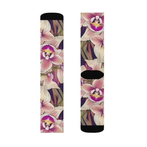 Midnight Orchid on a Socks