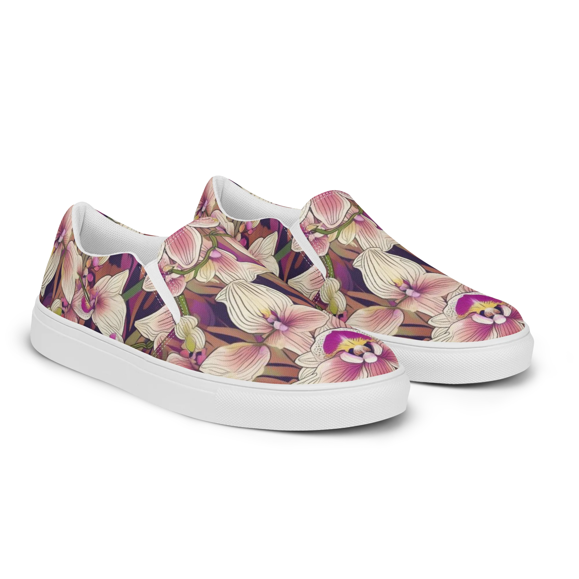 Midnight Orchid on Women's Slip-On Canvas Shoes — Right Front