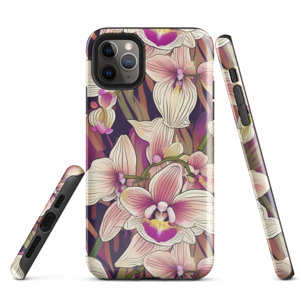 Midnight Orchid on Tough Case for iPhone® — Front