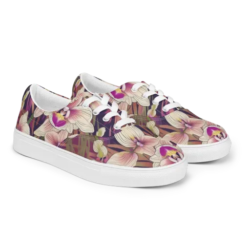 Midnight Orchid on a Men's Lace-Up Canvas Shoes