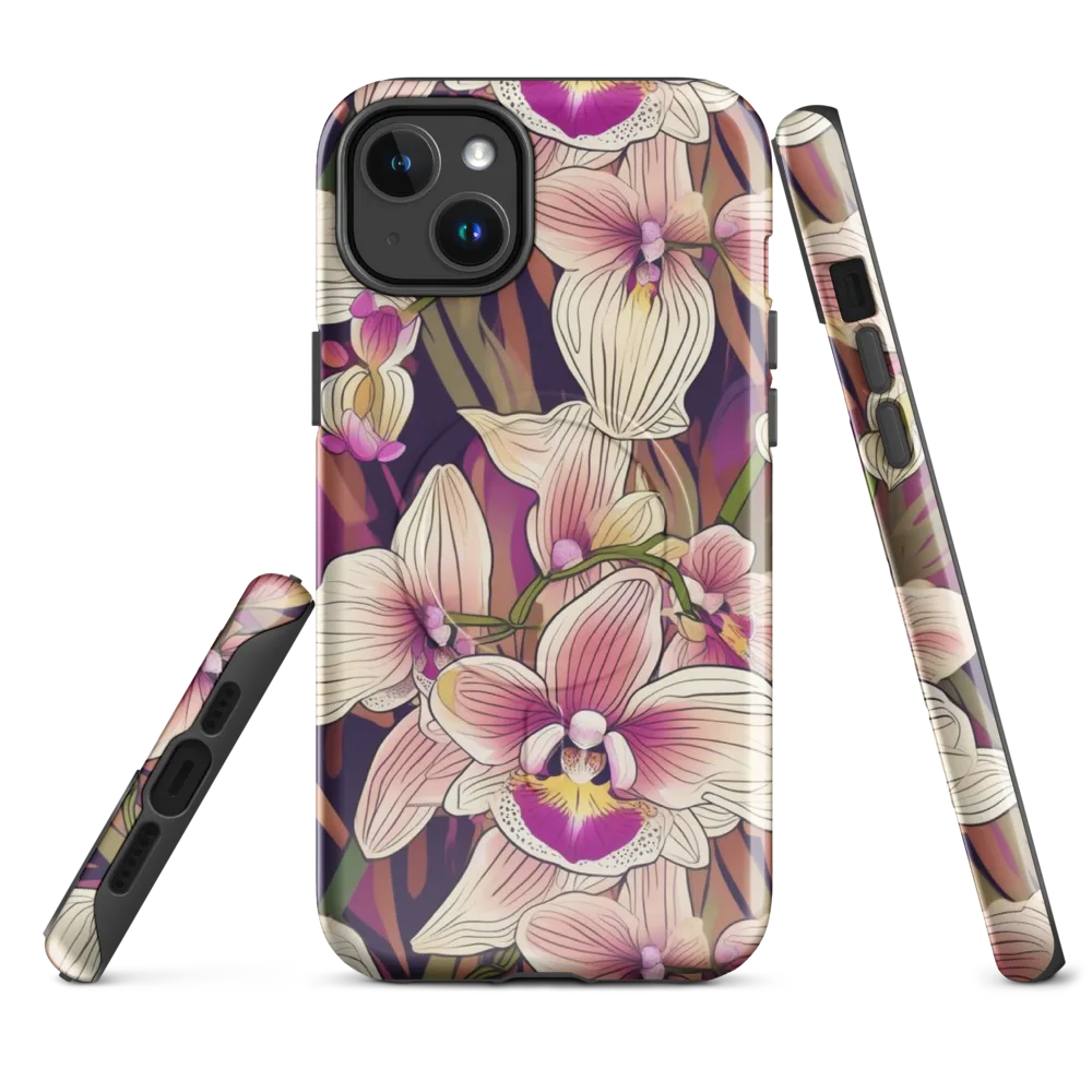 Midnight Orchid on MagSafe Tough Case for iPhone® — Front