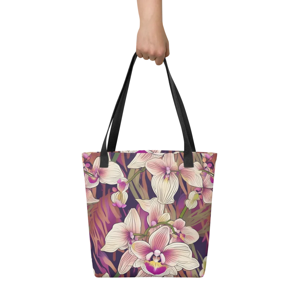 Midnight Orchid on Tote Bag — Front