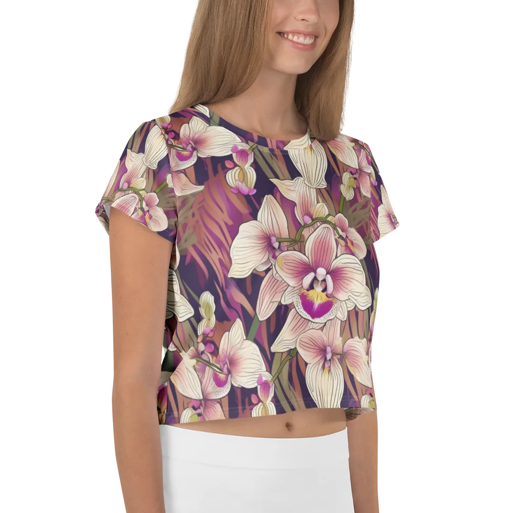 Midnight Orchid on Crop Tee — Right