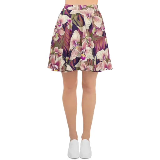 Midnight Orchid on a Skater Skirt