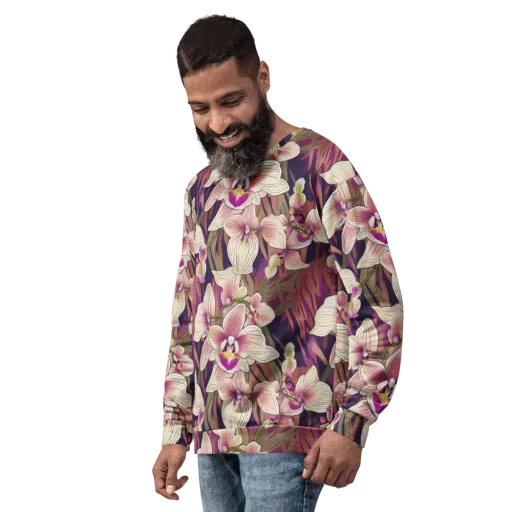 Midnight Orchid on a Sweatshirt