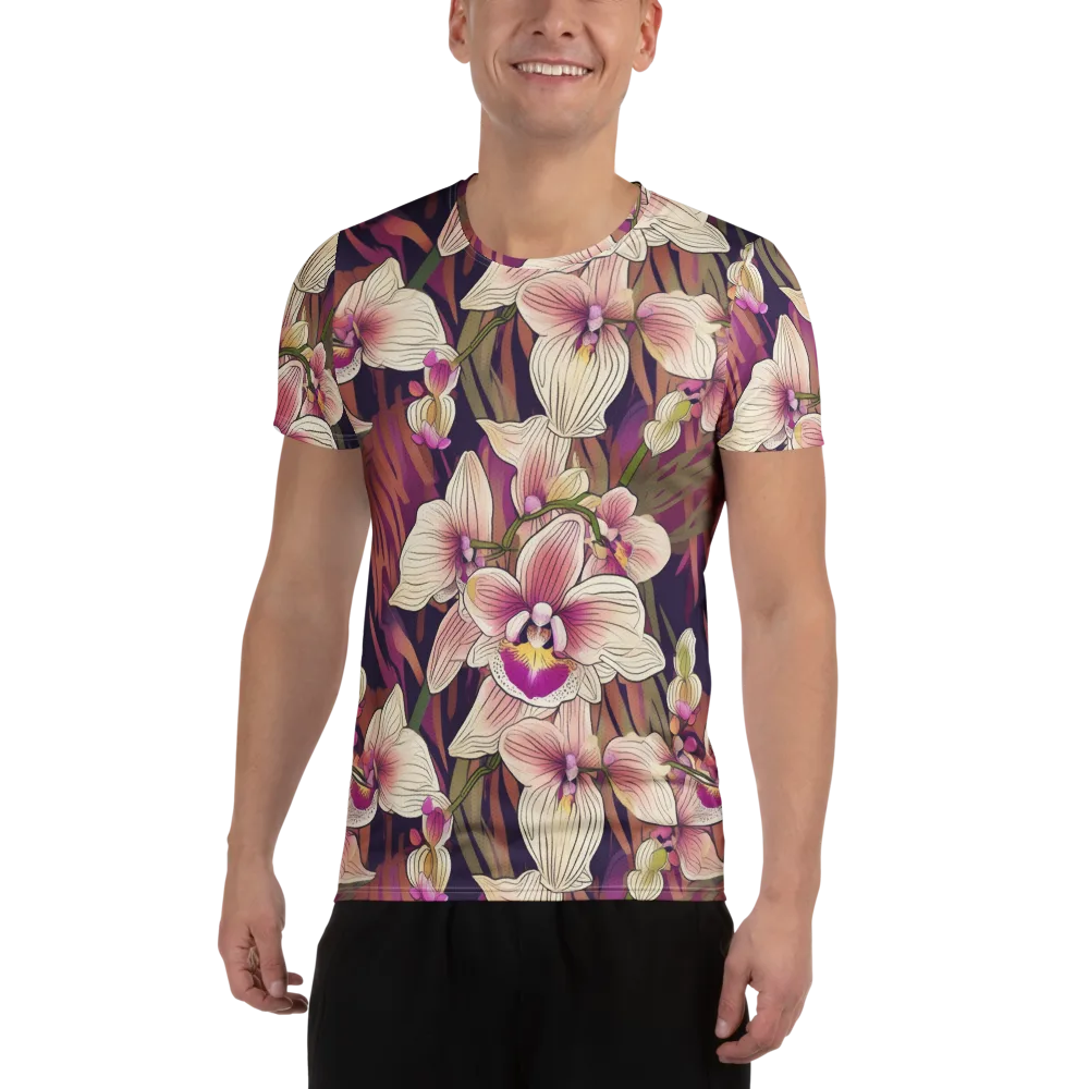 Midnight Orchid on Men's Athletic T-Shirt — Front