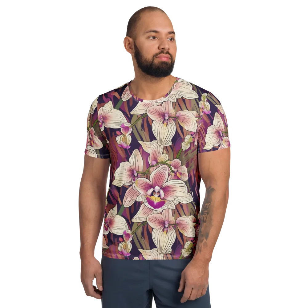 Midnight Orchid on Men's Athletic T-Shirt — Front