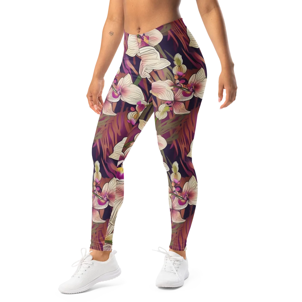 Midnight Orchid on Leggings — Left Front