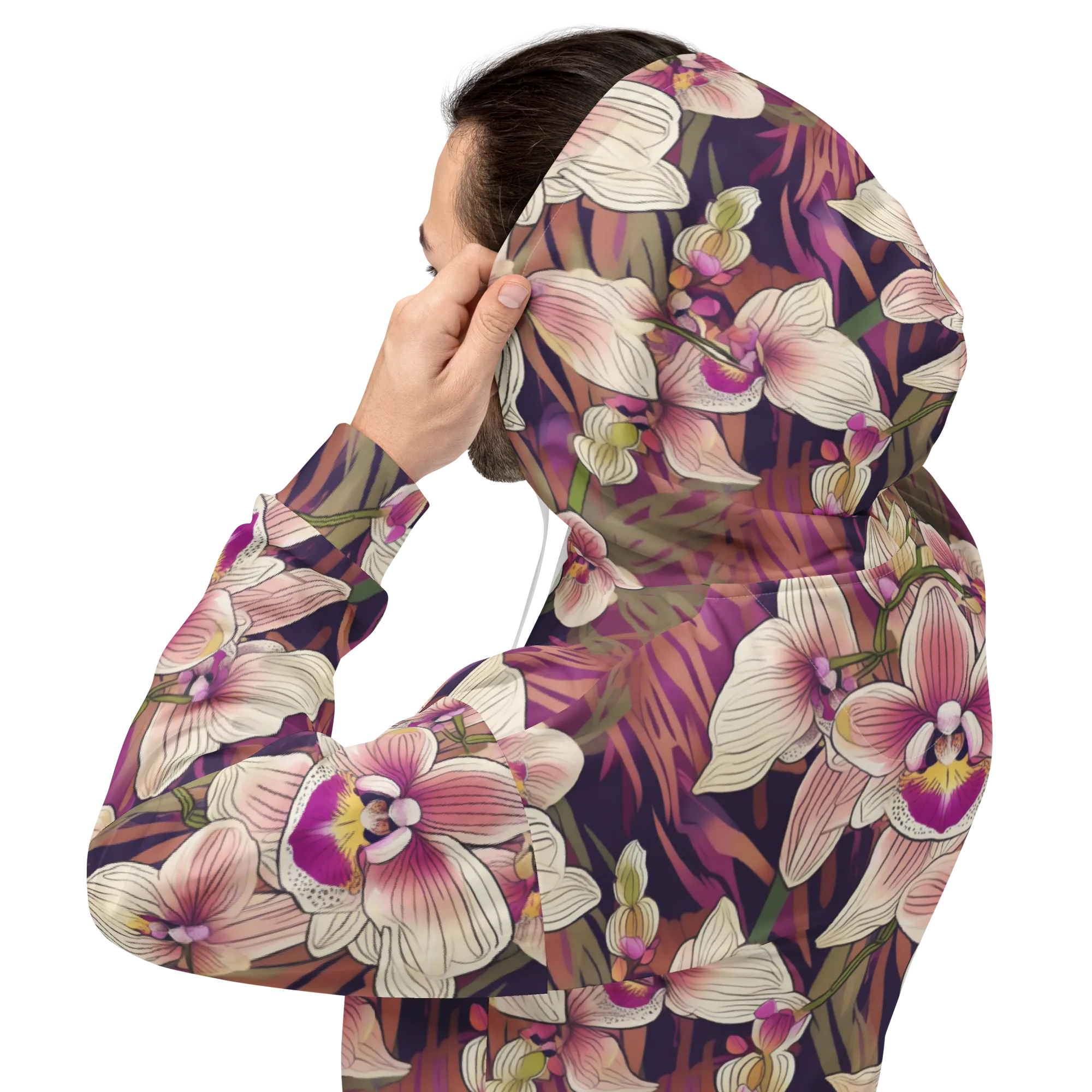 Midnight Orchid on Hoodie — Back
