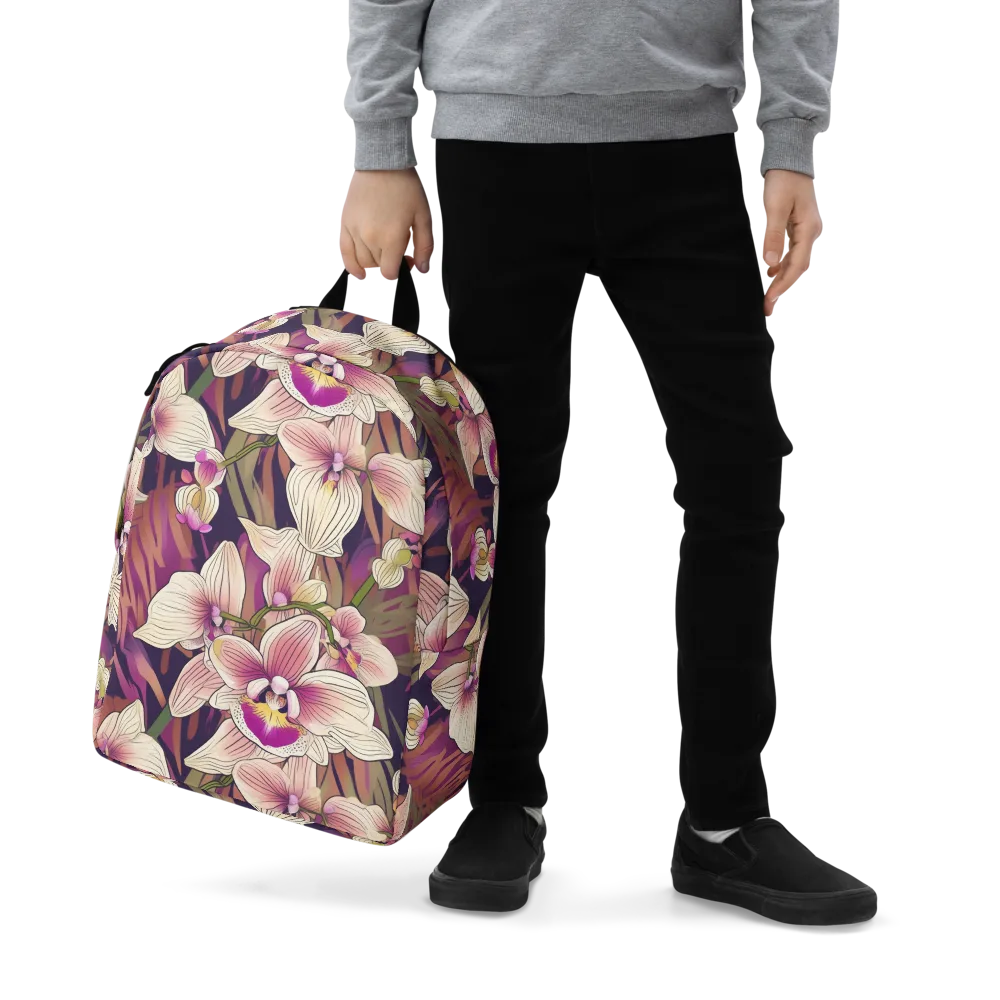 Midnight Orchid on Minimalist Backpack — Zoomed-in