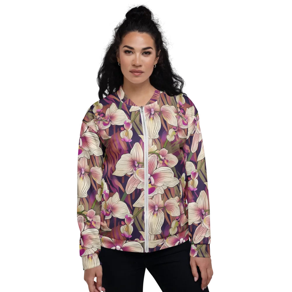 Midnight Orchid on Bomber Jacket — Front