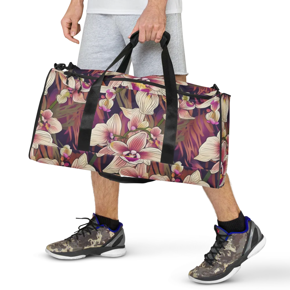 Midnight Orchid on Duffle Bag — Front