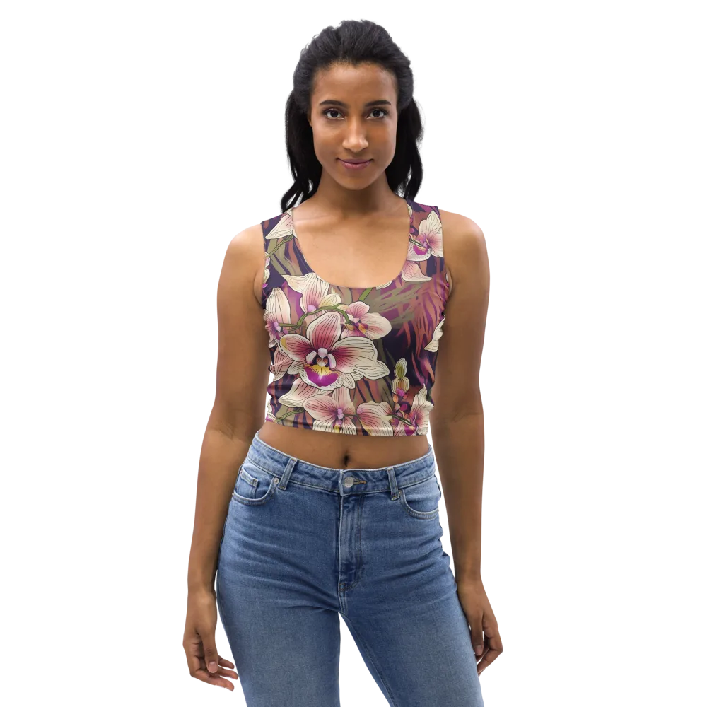 Midnight Orchid on Crop Top — Front