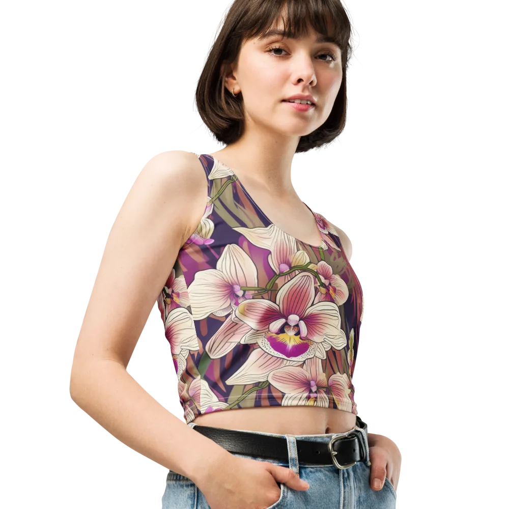 Midnight Orchid on Crop Top — Right Front