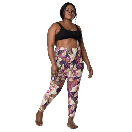 Midnight Orchid on a Leggings with Pockets