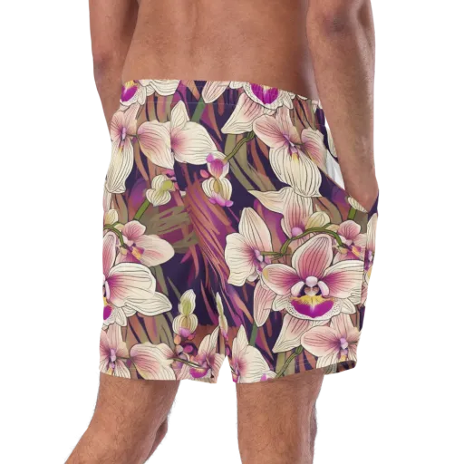 Midnight Orchid on a Swim Trunks